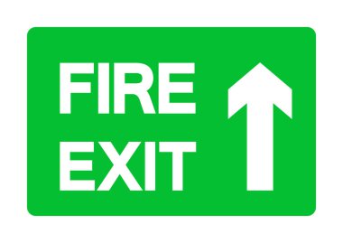 Beyaz Arka Plan Üzerine Çıkış Acil Yeşil İşaret İzole,Vektör İllüstrasyon Eps.10