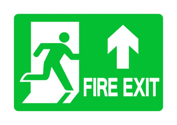 Exit Emergency Green Sign Isolate On White Background,Vector Illustration EPS.10 — Stock Vector