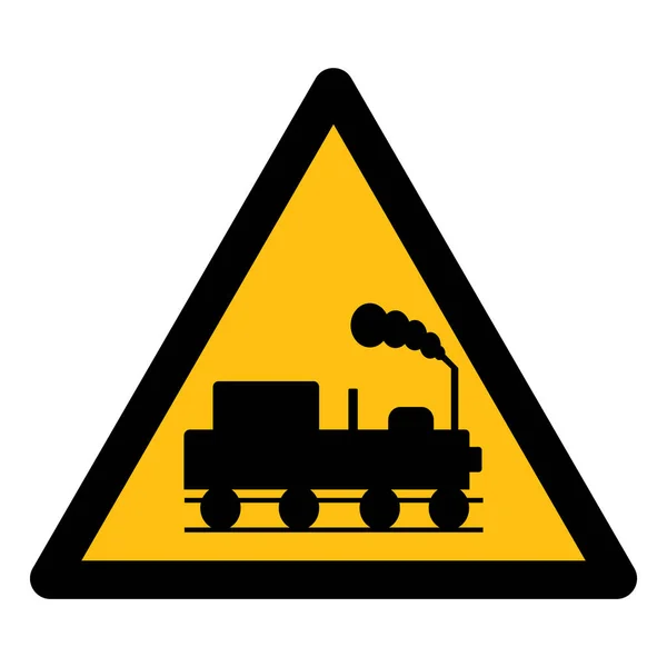 Niebezpieczeństwo Strzeż się pociągów Symbol Odizolować na białym tle, Wektor Ilustracja EPS.10 — Wektor stockowy