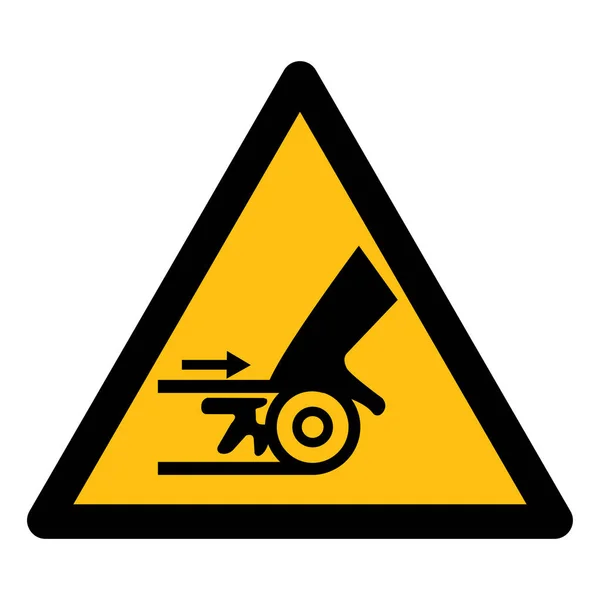 Cuidado con la maquinaria en movimiento Signo de símbolo de aislamiento sobre fondo blanco, ilustración vectorial EPS.10 — Vector de stock