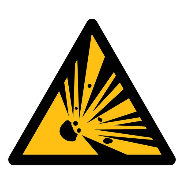 Uważaj materiał wybuchowy symbol znak izolat na białym tle, wektor ilustracji EPS. 10 — Wektor stockowy