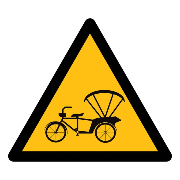 Strzeż się Tricycle Symbol znak izolować na białym tle, Wektor Ilustracja EPS.10 — Wektor stockowy