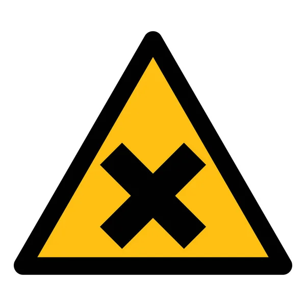 Cuidado Símbolo Irritante Signo Amarillo Aislar Sobre Fondo Blanco, Vector Ilustración EPS.10 — Vector de stock