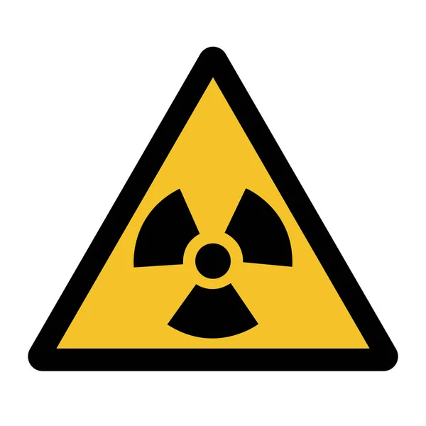白色背景下的辐射危险符号分离，载体说明EPS.10 — 图库矢量图片