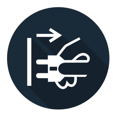 PPE Simgesi. Ana Bağlantıyı Elektrik prizinden Ayır Sembol İşaretini Beyaz Arkaplanda İzole Et, Vektör Resimlendirme EPS.10