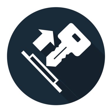 Beyaz Arkaplanda Anahtar Sembol İşaretini İzole Et, Vektör Resimleri EPS.10