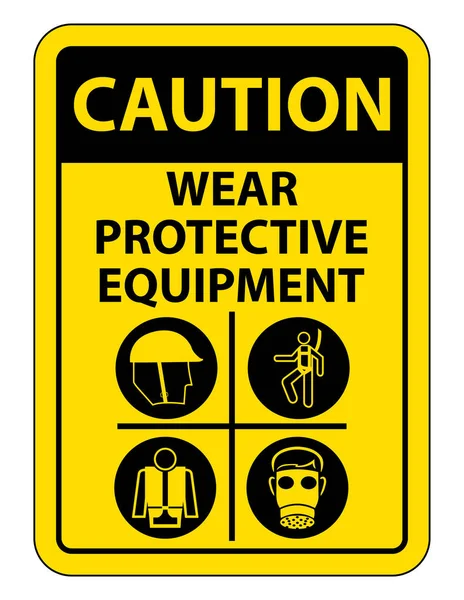 Personal Protective Equipment (PPE) Isolate On White Background,Vector Illustration EPS.10 — Stock Vector