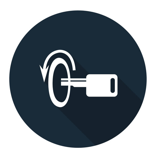 Символ выключения двигателя на белом фоне, векторная иллюстрация EPS.10