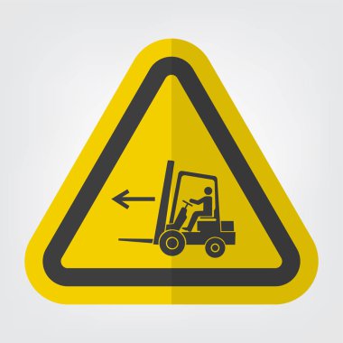 Beyaz Arkaplanda Forklift Noktası Sol Sembol İşareti İzole EPS.10 Vektör Resimleri 