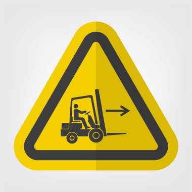 Forklift Noktası Sağ Sembol İşareti Beyaz Arkaplanda İzole EPS.10 Vektör Resimleri 