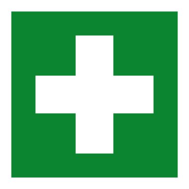 İlk Yardım Odası Sembolü Beyaz Arka Plan Üzerine İzole,Vektör İllüstrasyon Eps.10 