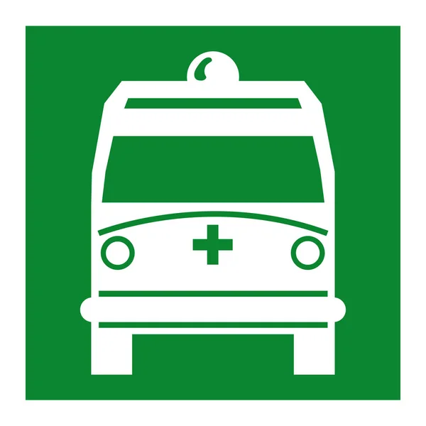 Ambulancia Pick Up Símbolo de punto de aislamiento sobre fondo blanco, Vector Ilustración EPS.10 — Vector de stock