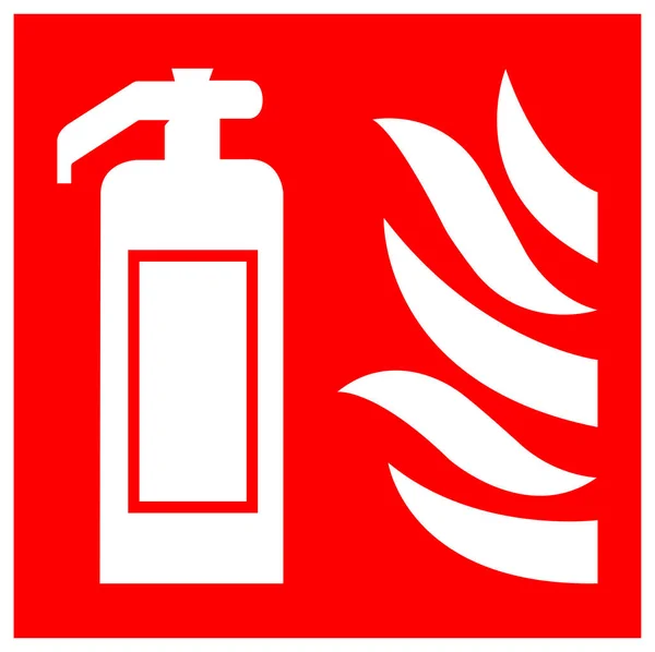 Feuerlöscher-Symbolschild isoliert auf weißem Hintergrund, Vektorabbildung eps.10 — Stockvektor