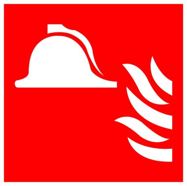 İtfaiye Ekipmanları Sembol İşareti Toplama Beyaz Arka Plan, Vektör İllüstrasyon Eps.10 