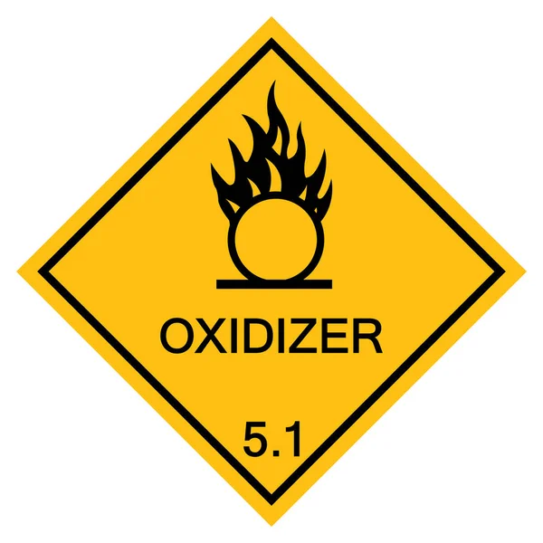 Warning Oxidizer Symbol Sign Isolate On White Background,Vector Illustration EPS.10 — Stock Vector