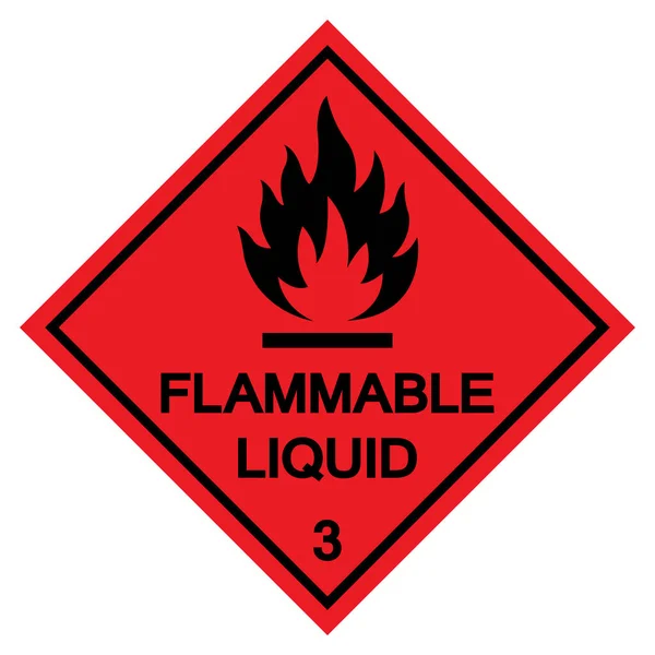 Isolat liquide inflammable de signe de symbole sur fond blanc, illustration vectorielle EPS.10 — Image vectorielle