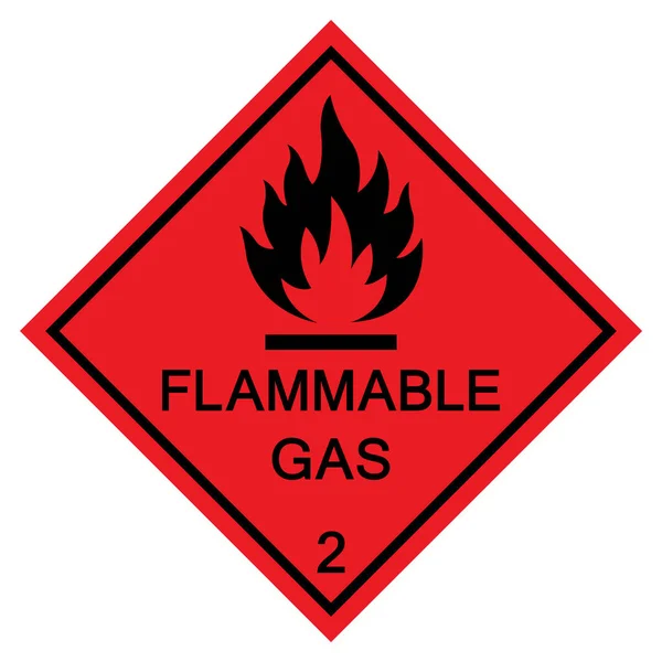 Signe de symbole de gaz inflammable isoler sur fond blanc, illustration vectorielle EPS.10 — Image vectorielle