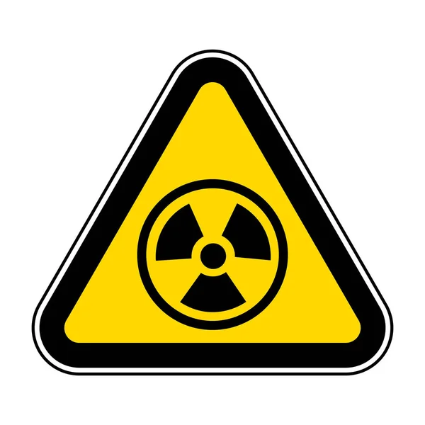 Símbolo de perigo de radiação Isolar no fundo branco, ilustração vetorial EPS.10 —  Vetores de Stock
