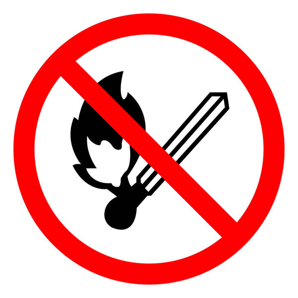 No Fire Ignition Symbol Sign Isolate On White Background,Vector Illustration EPS.10 