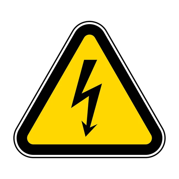 危険高電圧記号記号は白い背景に隔離、ベクトルイラストEps.10 — ストックベクタ