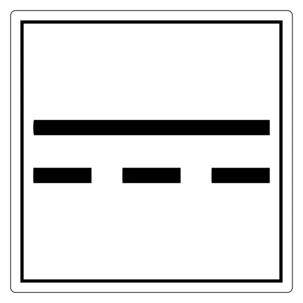 Likströmssymbol Sign Isolera På Vit Bakgrund, Vektor Illustration EPS.10 — Stock vektor