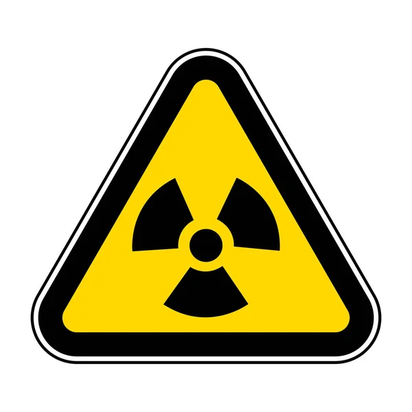Символ радіаційної небезпеки знак ізольований на білому тлі, Векторна ілюстрація EPS10 — стоковий вектор