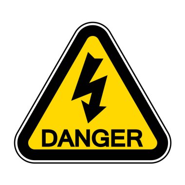 Beyaz Arkaplanda Yüksek Voltaj Sembol İşareti İzole EPS.10 Vektör Resimleri 