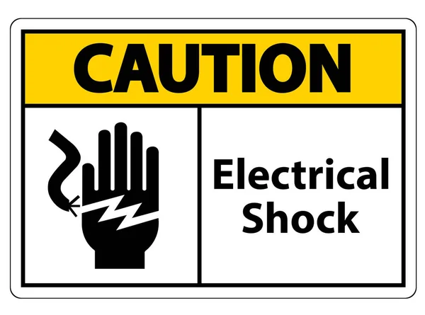 Signo de símbolo de electrocución de choque eléctrico, ilustración de vectores, aislamiento en la etiqueta de fondo blanco .EPS10 — Vector de stock