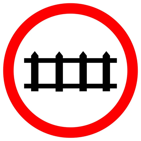 Panneau de signalisation ferroviaire Isoler sur fond blanc, Illustration vectorielle EPS.10 — Image vectorielle