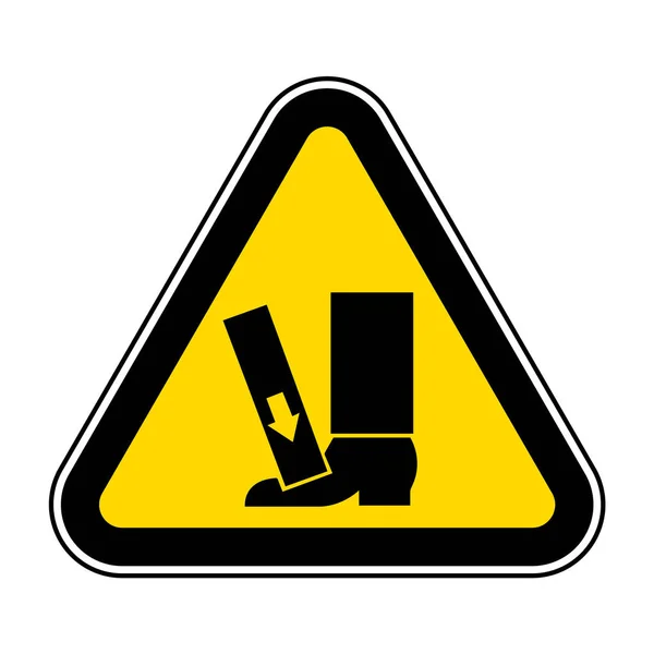 Fuerza de aplastamiento del pie desde arriba Signo de símbolo, Ilustración de vectores, Aislar en la etiqueta de fondo blanco .EPS10 — Vector de stock