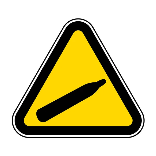 Sinal de símbolo de gás de pressão de perigo isolado no fundo branco, ilustração vetorial EPS.10 — Vetor de Stock