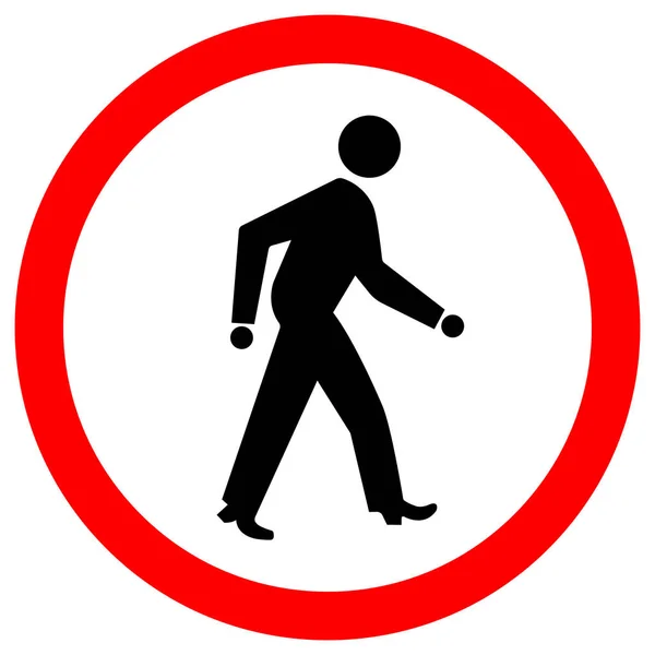 Sinal de estrada de travessia de pedestres Isolar no fundo branco, ilustração vetorial EPS.10 —  Vetores de Stock