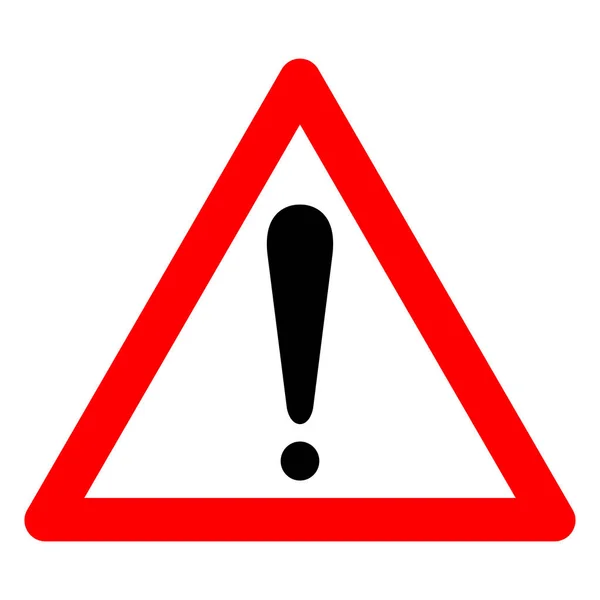Símbolo de aviso Isolar no fundo branco, ilustração vetorial EPS.10 — Vetor de Stock