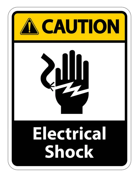 Signo de símbolo de electrocución de choque eléctrico, ilustración de vectores, aislamiento en la etiqueta de fondo blanco .EPS10 — Vector de stock