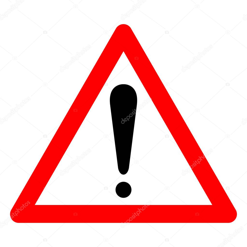 Warning Symbol Sign Isolate On White Background,Vector Illustration EPS.10 