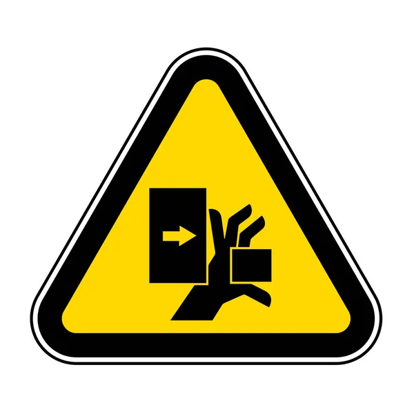 Forza di schiacciamento della mano dal segno del simbolo sinistro, illustrazione vettoriale, isolato su etichetta di sfondo bianco .EPS10 — Vettoriale Stock