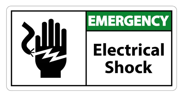 Aislamiento eléctrico del signo del símbolo de la electrocución del choque en el fondo blanco, ilustración vectorial EPS.10 — Vector de stock