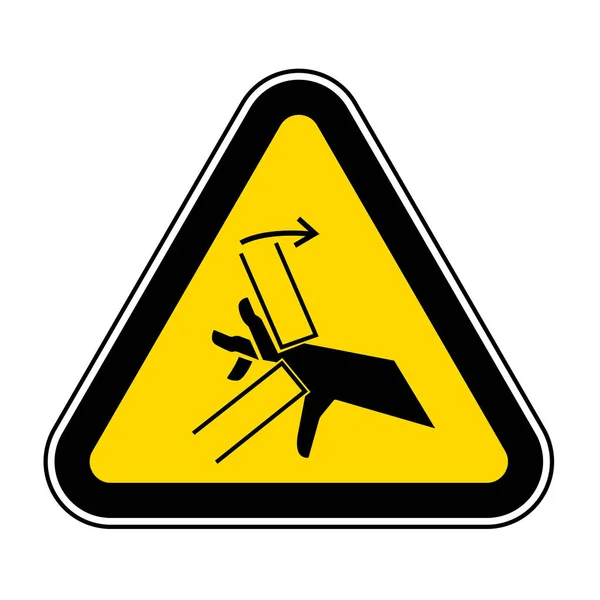 Sinal de símbolo de ponto de pinça de esmagamento de mão, ilustração vetorial, isolar na etiqueta de fundo branco .EPS10 — Vetor de Stock