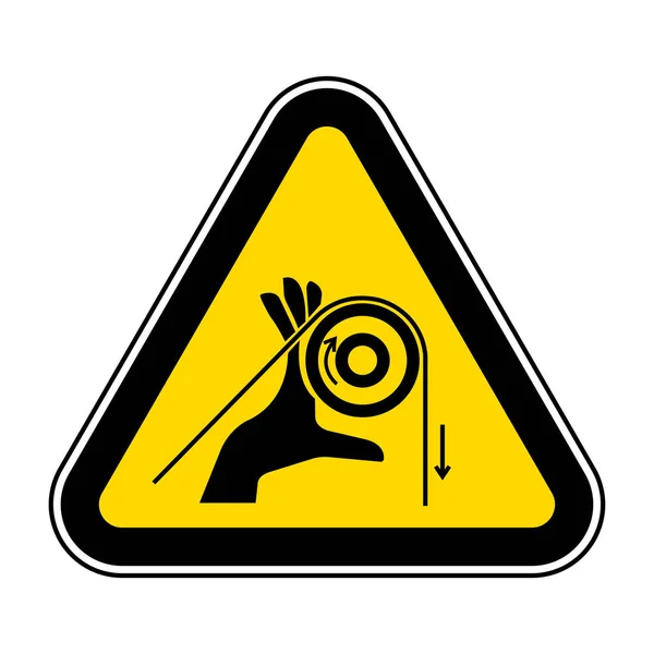 Signe de symbole de rouleaux d'enchevêtrement de main, illustration vectorielle, isolement sur l'étiquette blanche de fond .EPS10 — Image vectorielle