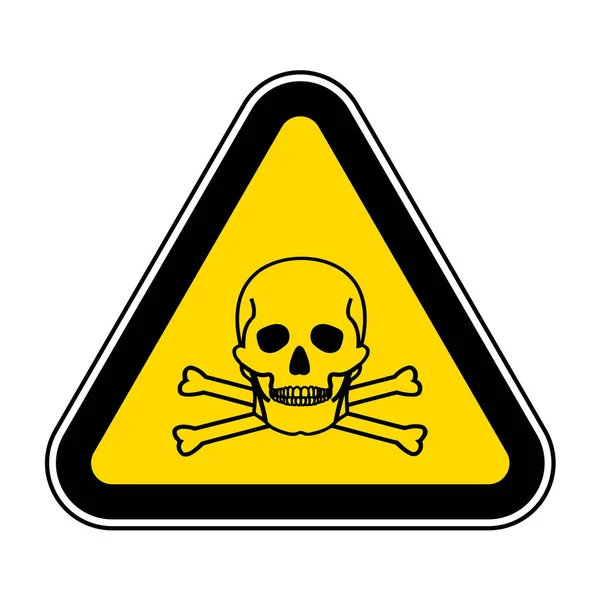 毒性材料記号白の背景に隔離された標識,ベクトルイラストEPS.10. — ストックベクタ