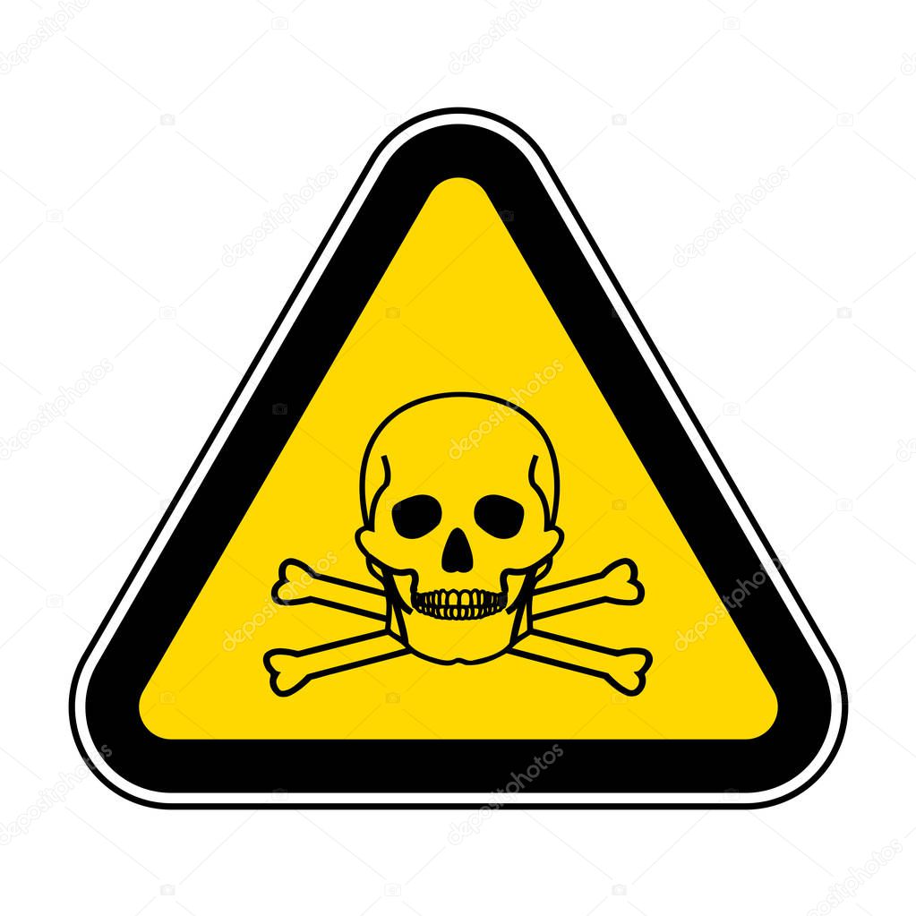 Toxic Material Symbol Sign Isolate On White Background,Vector Illustration EPS.10 