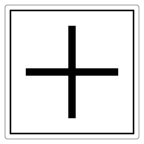Plus positiv polaritet symbol underteckna isolera på vit bakgrund, vektor illustration EPS. 10 — Stock vektor