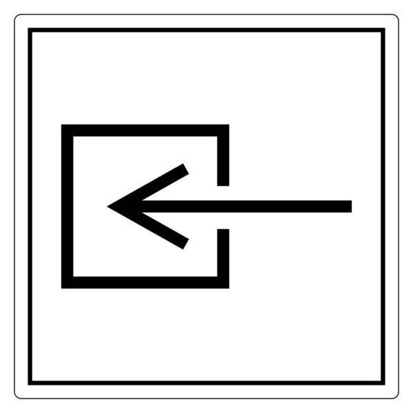 入力入り口非電気記号記号は、白い背景に分離し、ベクトルイラストEps.10 — ストックベクタ