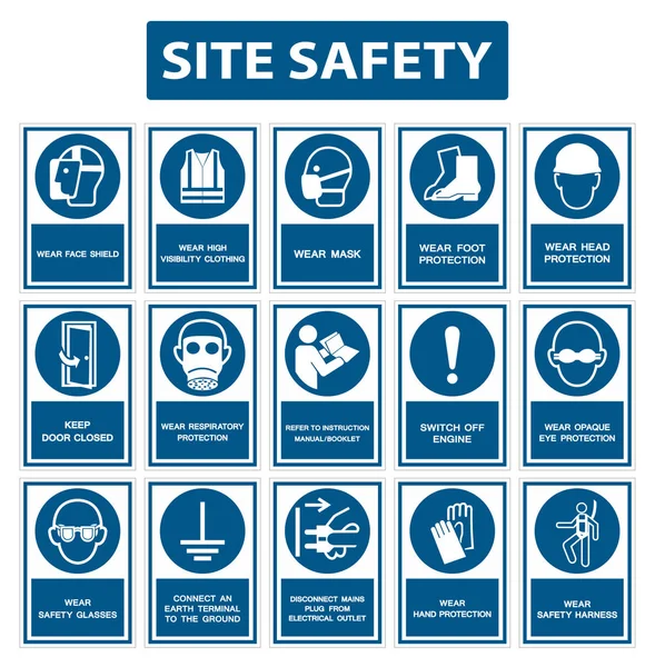 Safety PPE Must Be Worn Sign Isolate On White Background,Vector