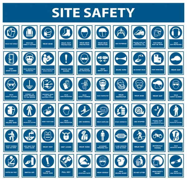 L'EPI de sécurité doit être porté isolant de signe sur fond blanc, illustration vectorielle EPS.10 — Image vectorielle