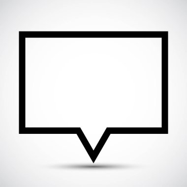 mesaj,düşünce simgesi Sembol İşareti Beyaz Arka Planda Yalıtma,Vektör Çizimi 