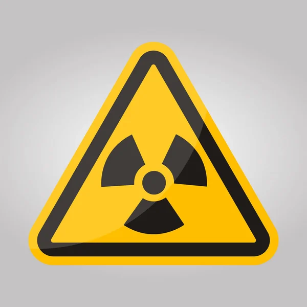 Σύμβολο κινδύνου ακτινοβολίας Απομονώσει σε λευκό φόντο, διανυσματική απεικόνιση — Διανυσματικό Αρχείο