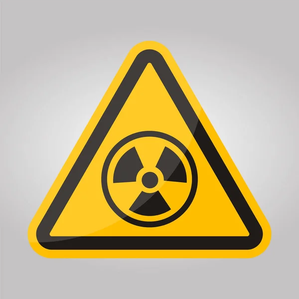 Strahlungsgefahr Symbolzeichen isoliert auf weißem Hintergrund, Vektorillustration — Stockvektor
