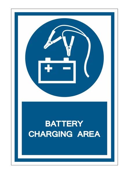 Battery Charging Area Symbol Sign Isolate on White Background,Vector Illustration — Stock Vector