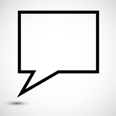 mesaj,düşünce simgesi Sembol İşareti Beyaz Arka Planda Yalıtma,Vektör Çizimi 